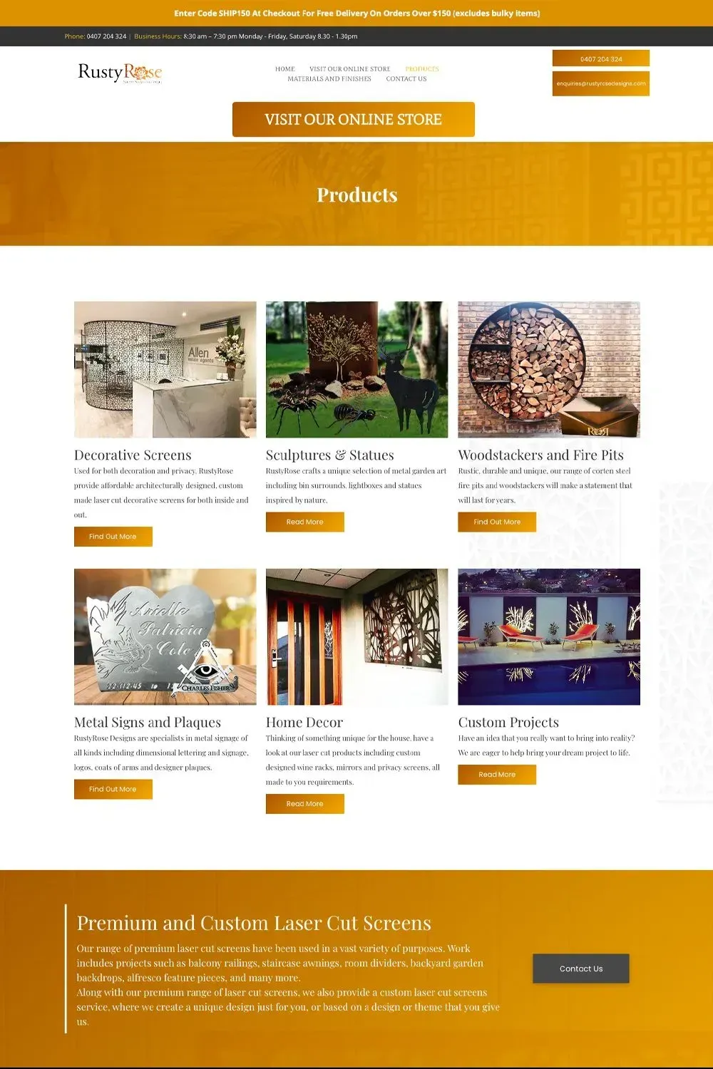 RustyRose Designs shop page preview #2