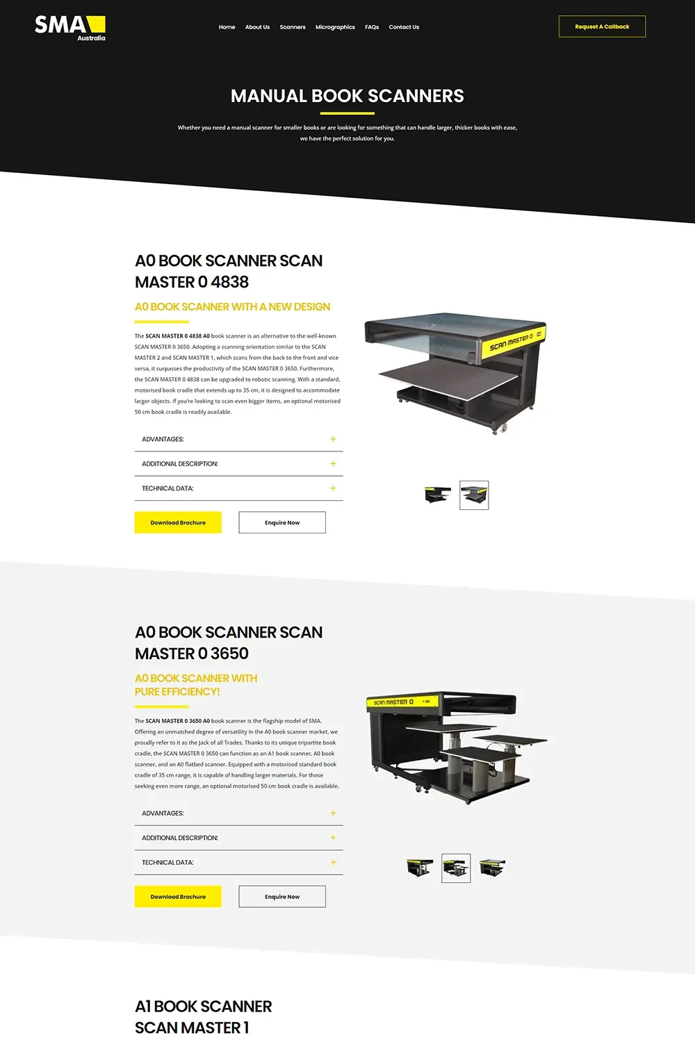 SMA Scanners internal page preview #2