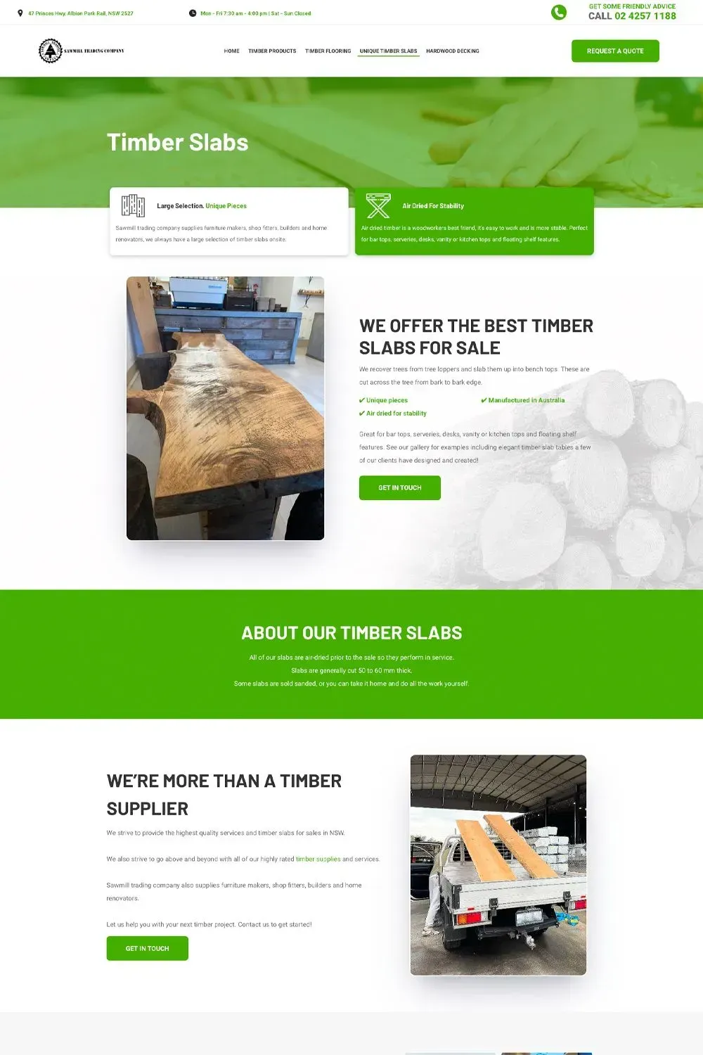 Sawmill Trading service page preview #3