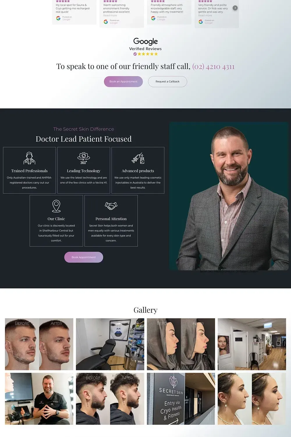 Secret Skin Shellharbour home page preview #2
