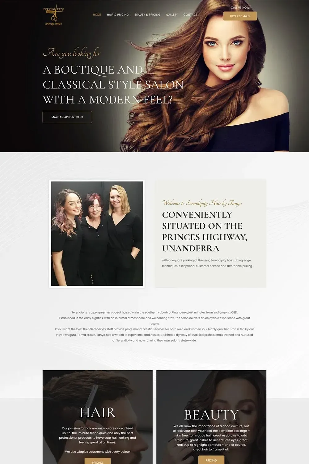 Serendipity Hair by Tanya home page preview #1