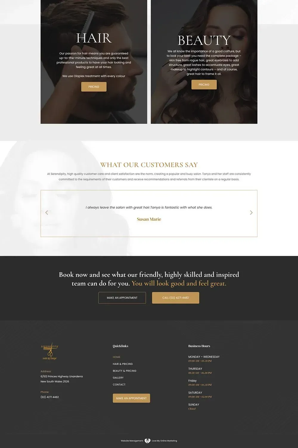 Serendipity Hair by Tanya home page preview #2