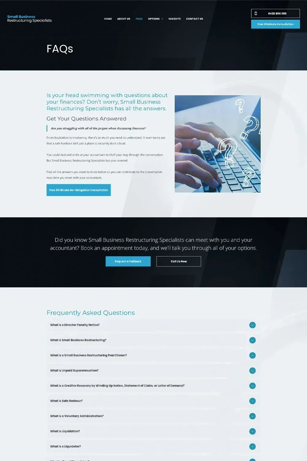 Small Business Restructuring Specialists FAQs preview