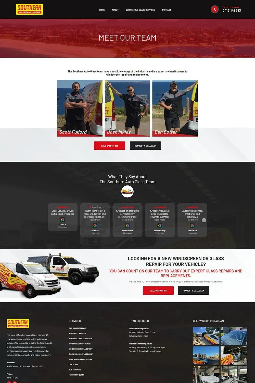Southern Auto Glass internal page preview #2
