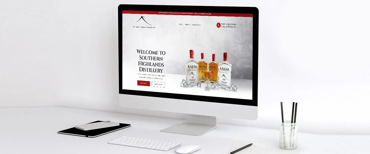 Southern Highlands Distillery website preview