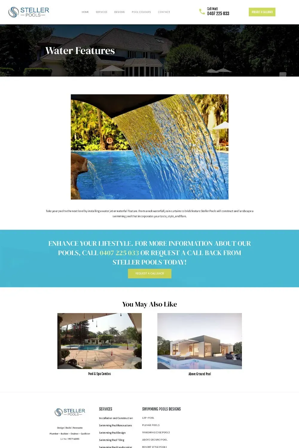 Steller Pools internal page preview #2