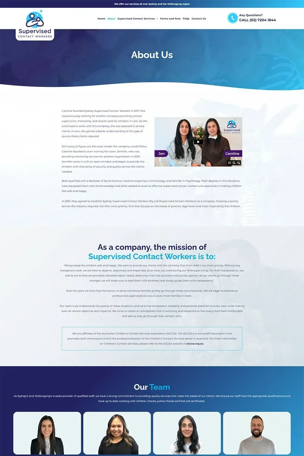 Supervised Contact Workers about us preview