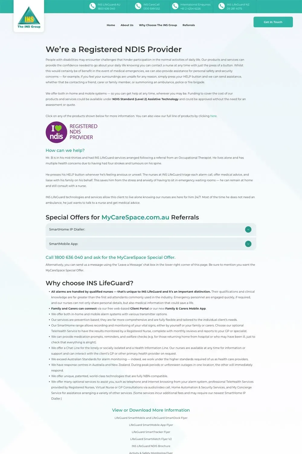 INS Group internal page preview