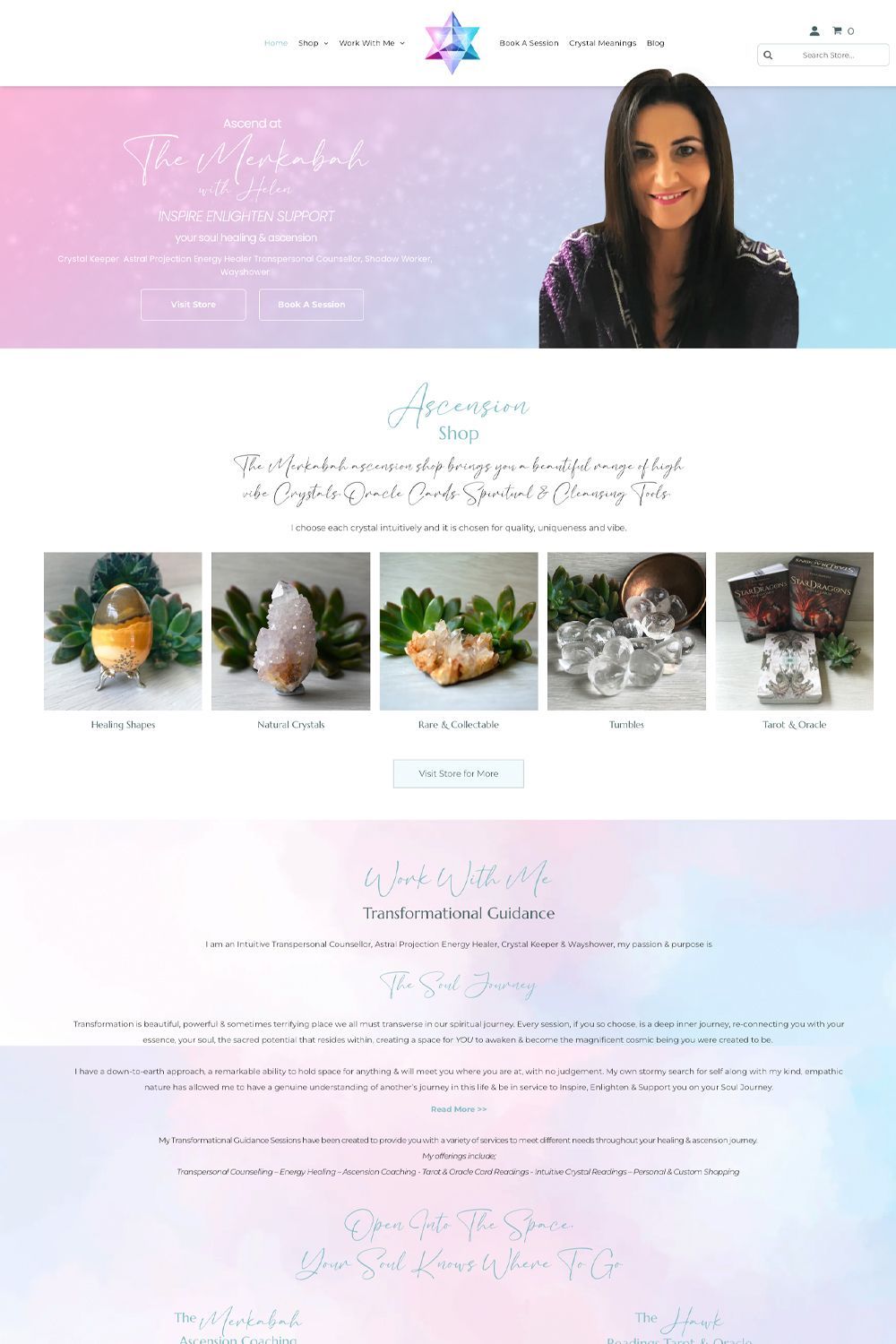 The Merkabah home page preview