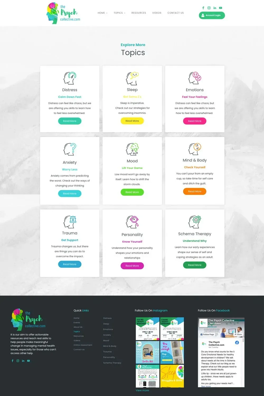 The Psych Collective internal page preview