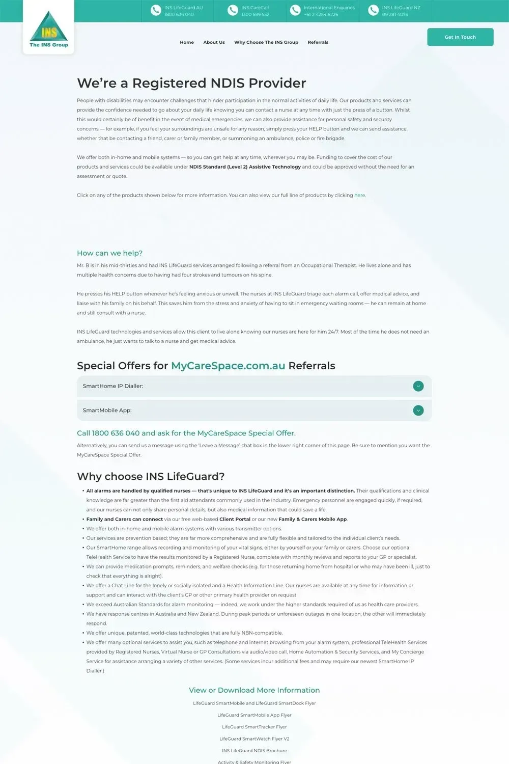 INS Group internal page preview