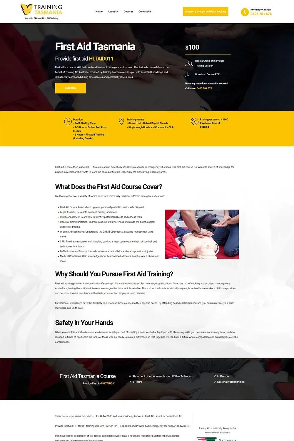 Training Tasmania internal page preview #2