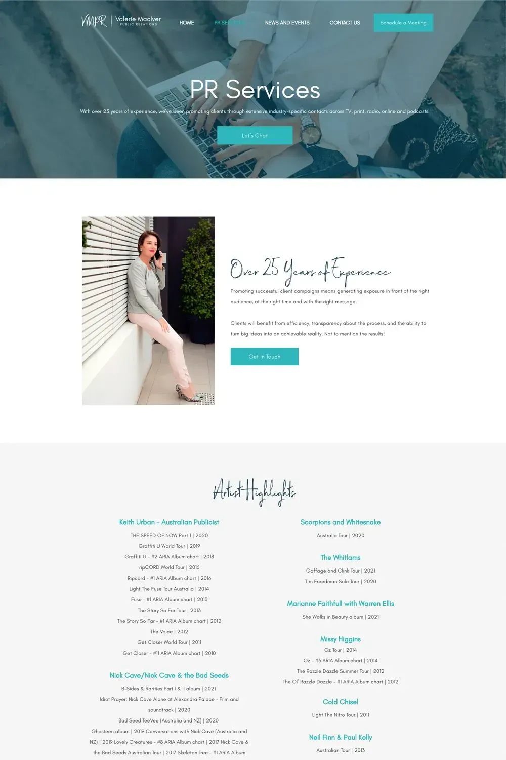 Valerie MacIver PR service page preview #1