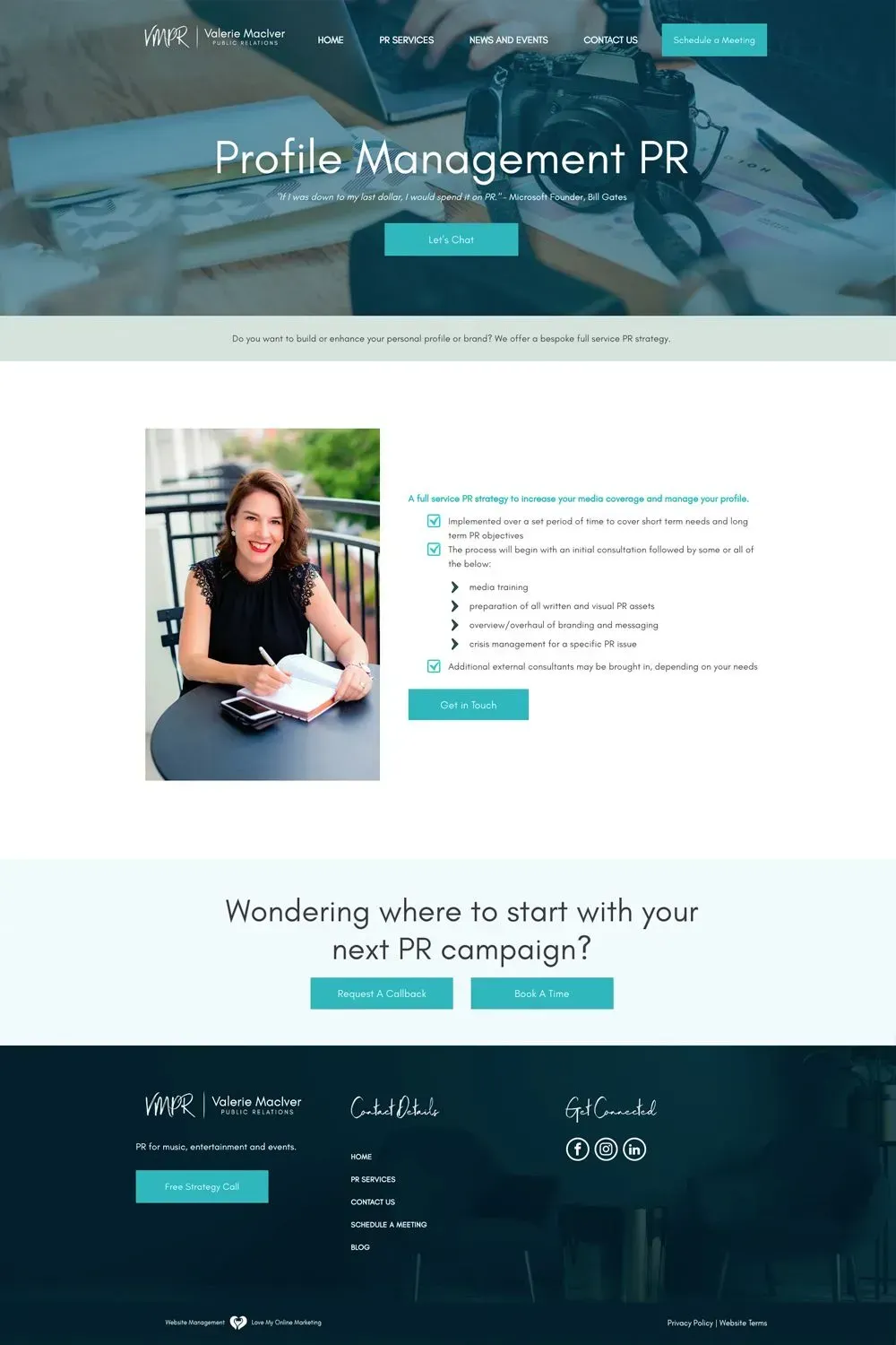 Valerie MacIver PR service page preview #4