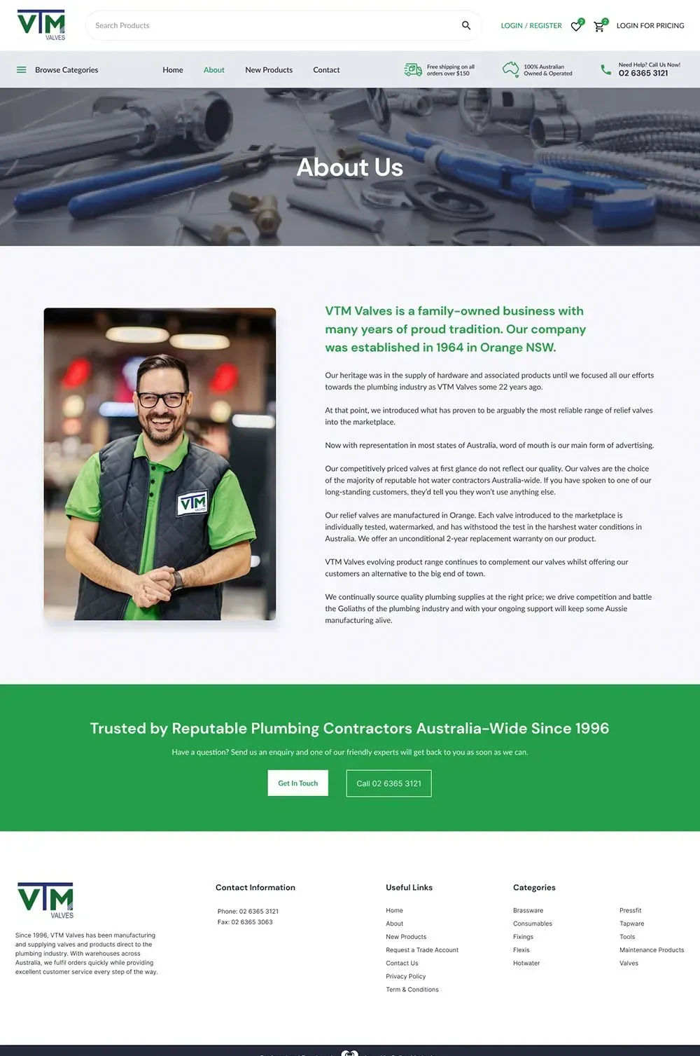 VTM Valves about us page preview