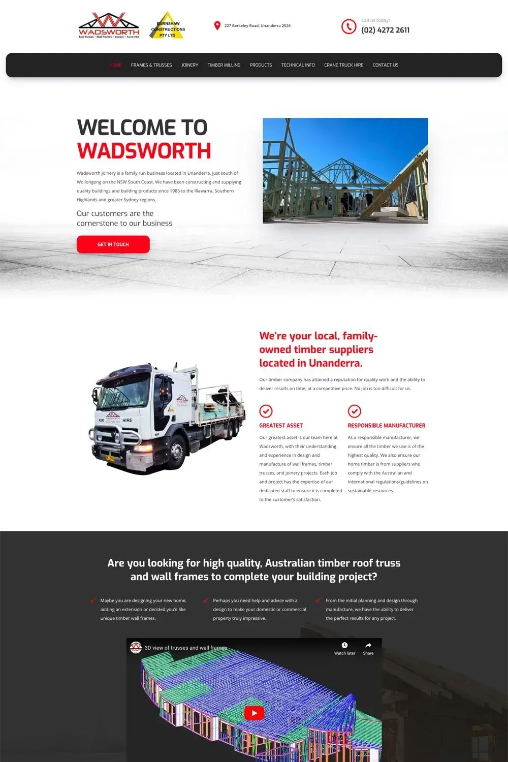 Wadsworth Joinery home page preview #1