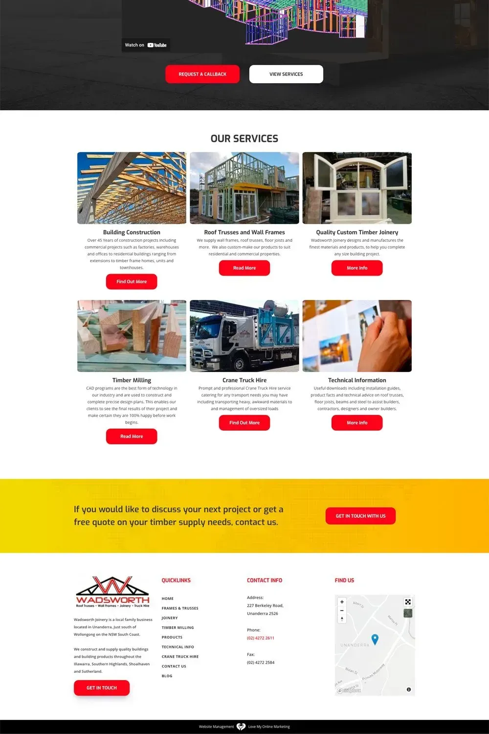 Wadsworth Joinery home page preview #2