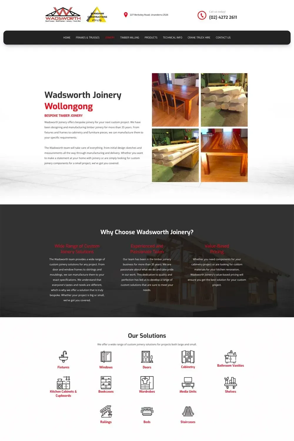 Wadsworth Joinery internal page preview #1