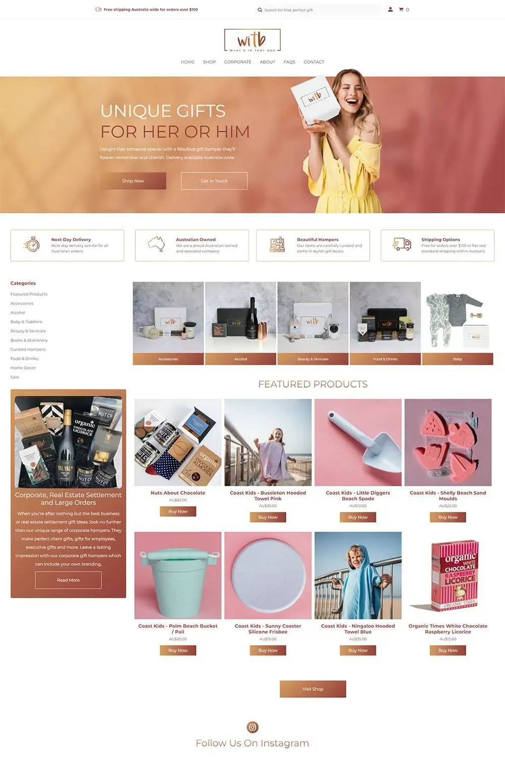 What's In That Box home page preview