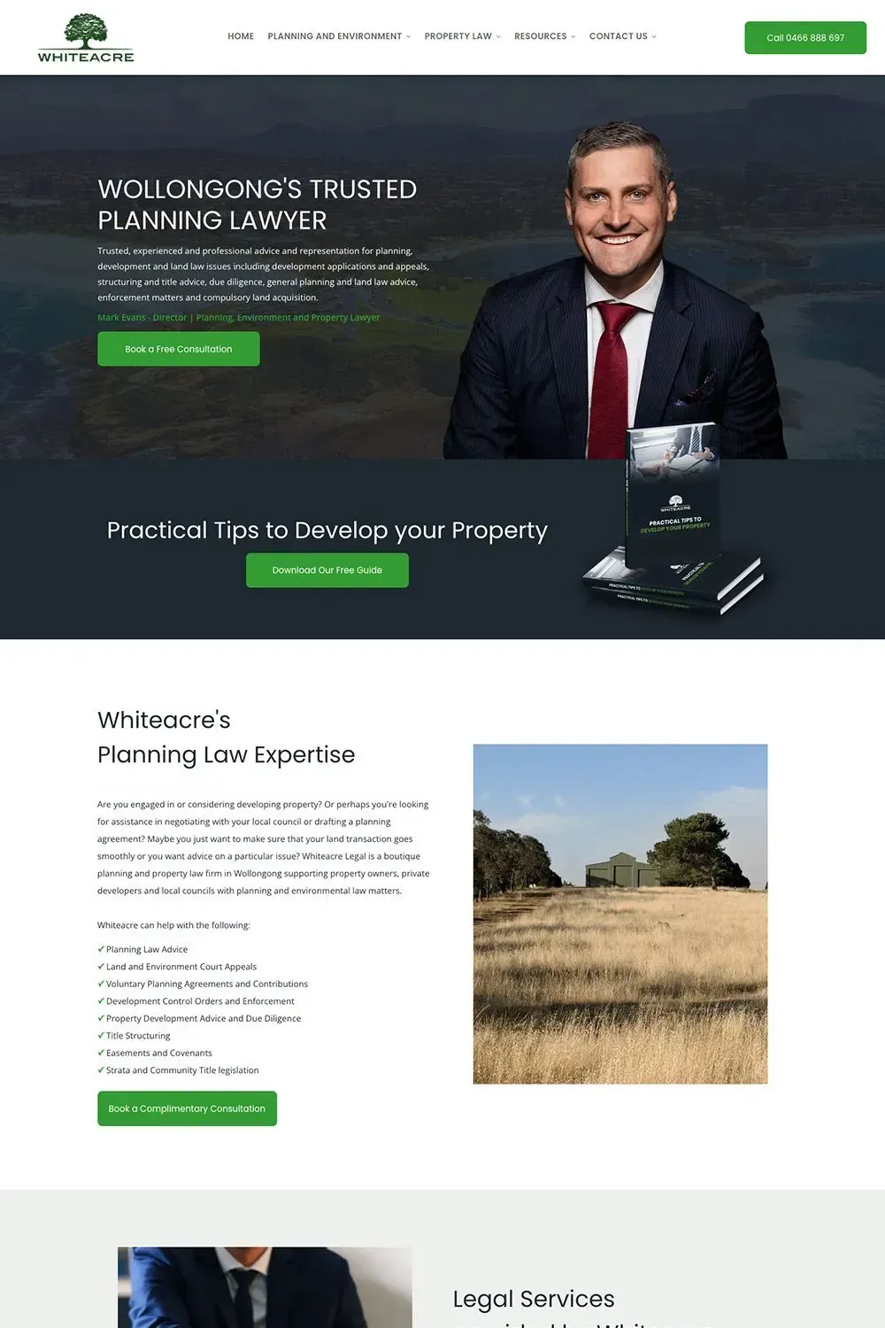 Whiteacre Legal home page preview #1