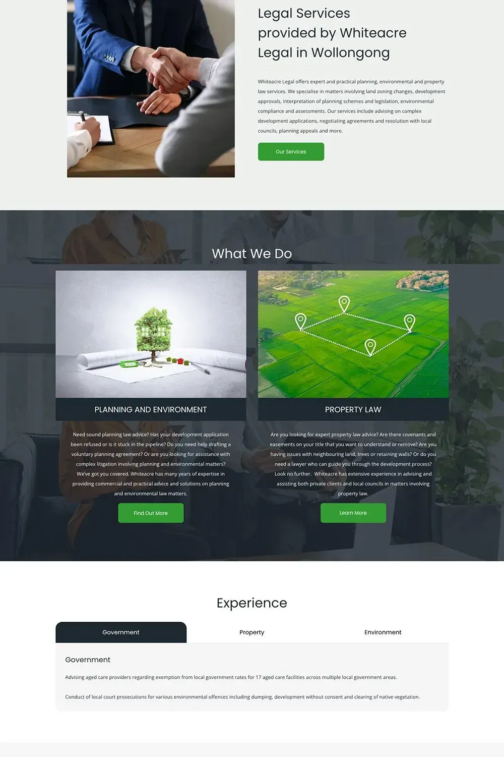 Whiteacre Legal home page preview #2