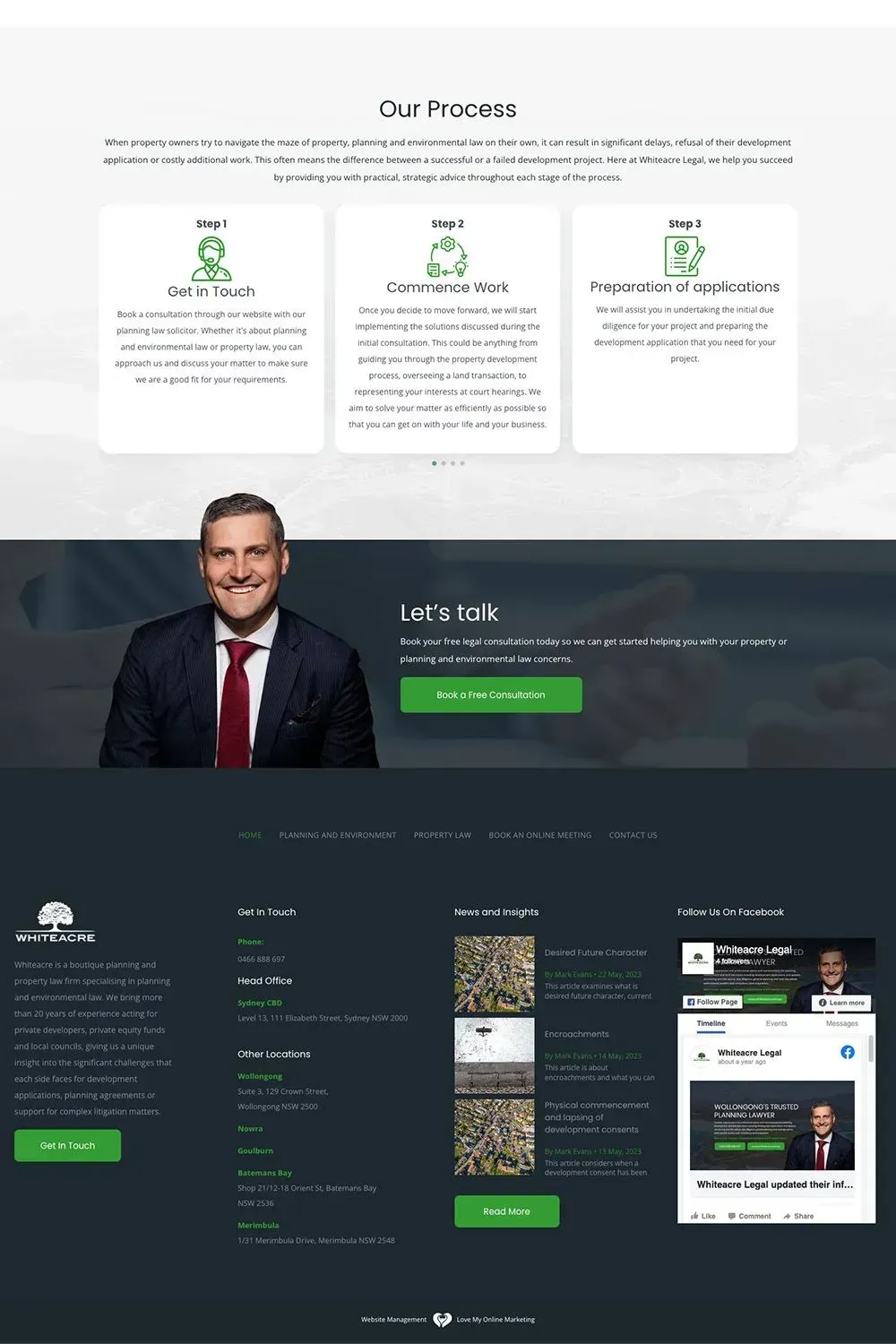 Whiteacre Legal home page preview #3