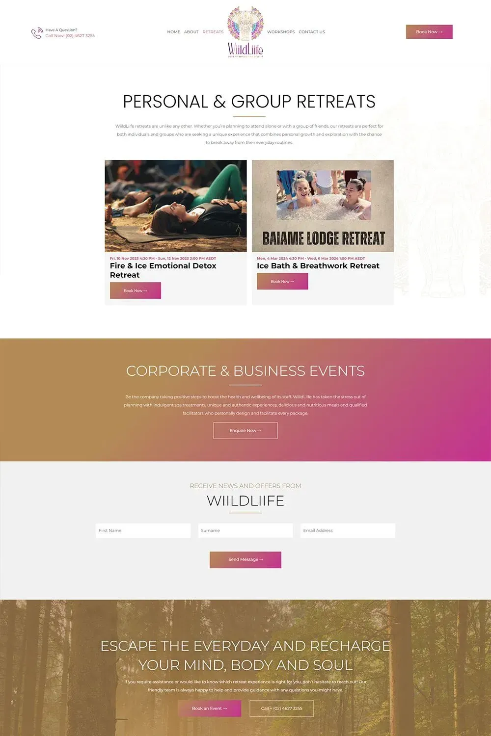 WiildLiife internal page preview #1