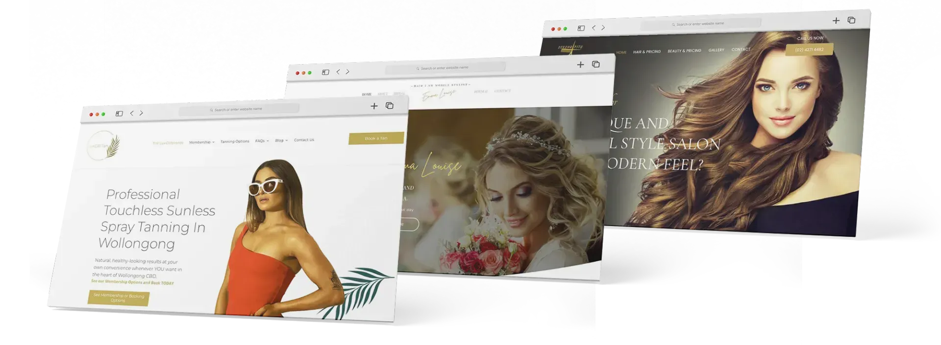 beauty website design examples