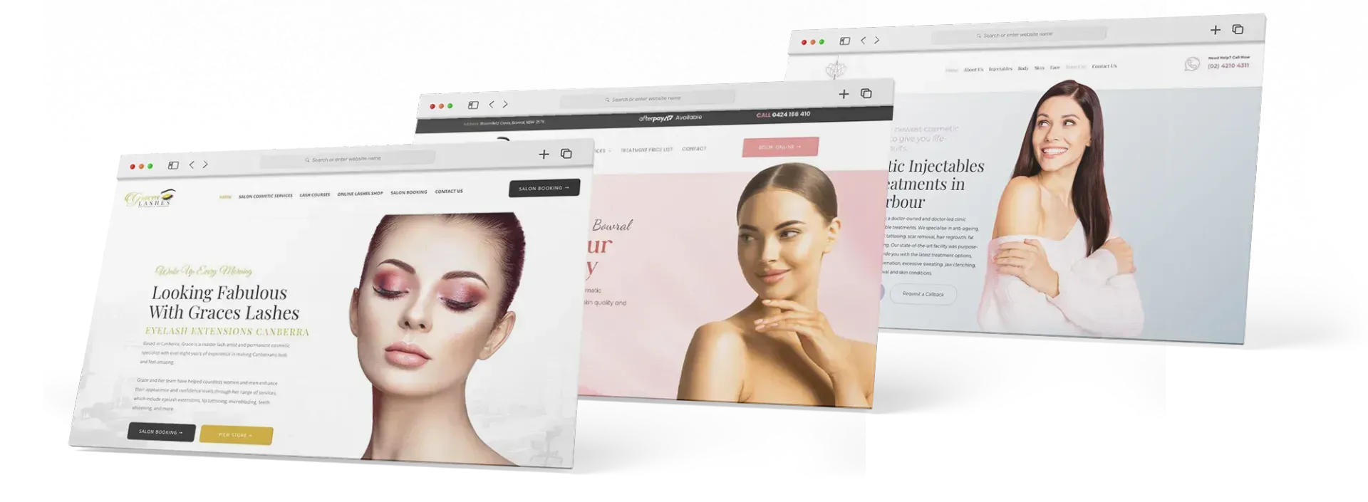 cosmetic clinic web design examples