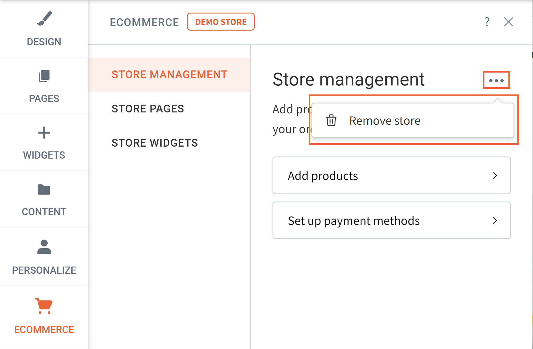 Completed storefront example