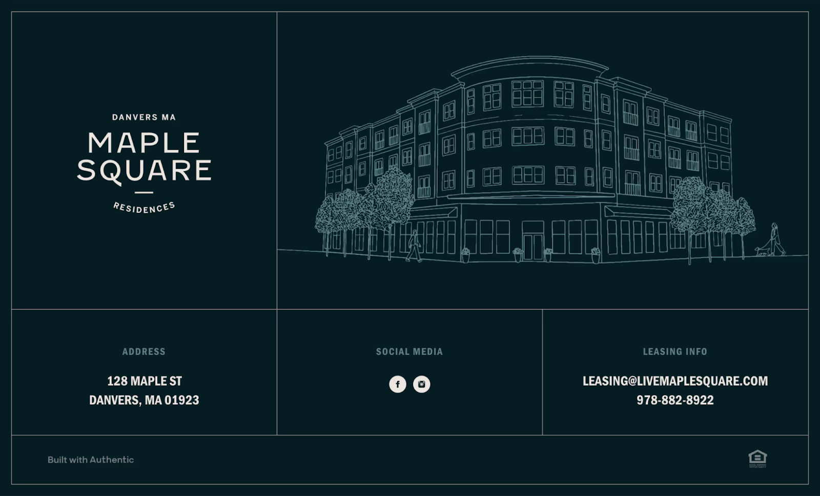 simple footer with illustration