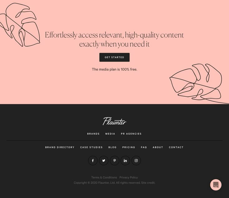 brand reinforced footer