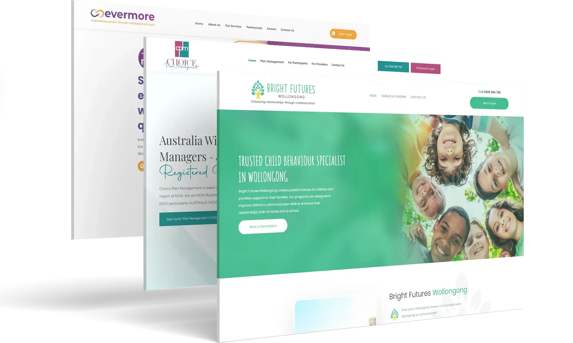 websites we've designed for NDIS providers