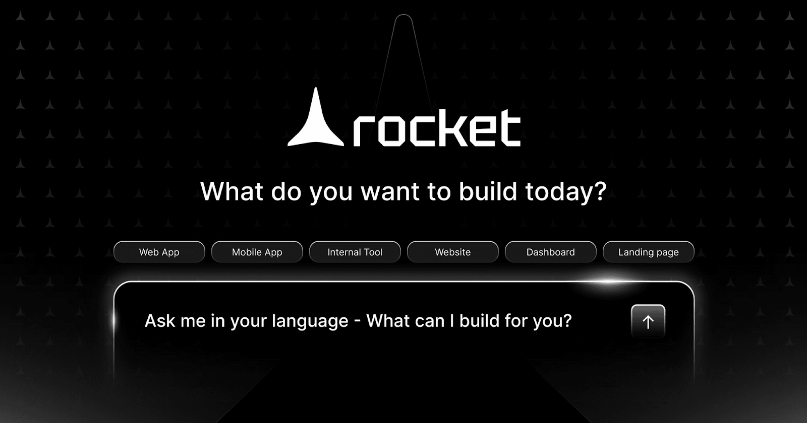 a snapshot of Rocket.new's home page
