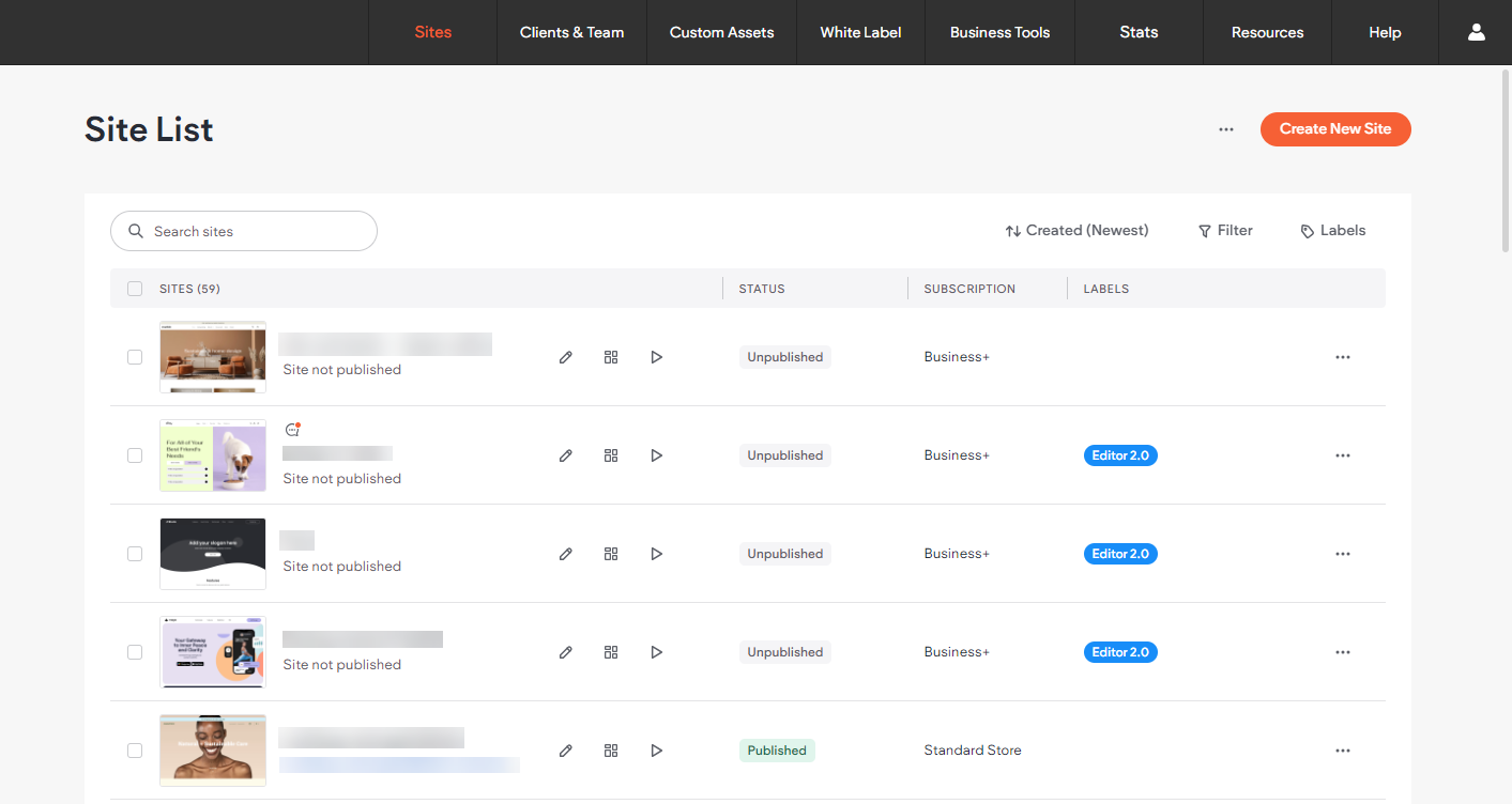 Create a New Site