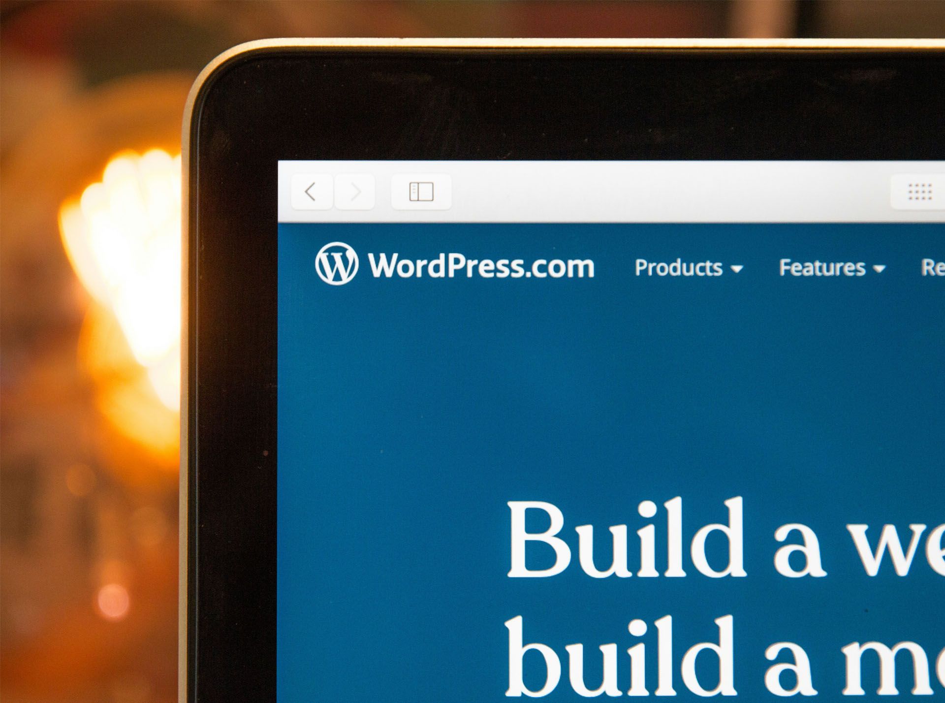 WordPress home page