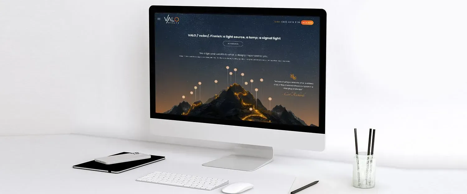 Valo Wealth website preview