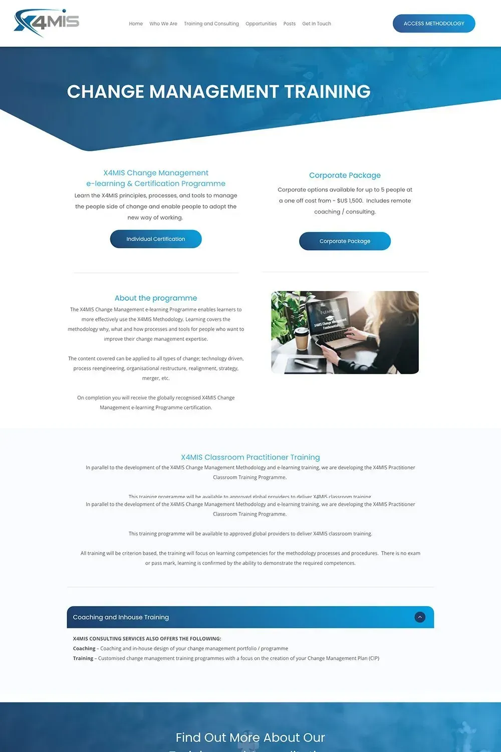 X4MIS service page preview