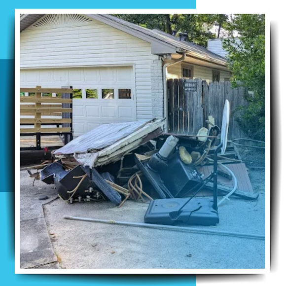 garbage outside the house