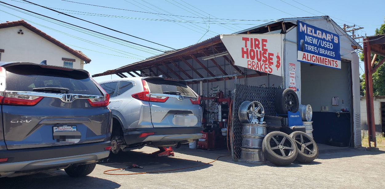 Two vehicles parked outside 