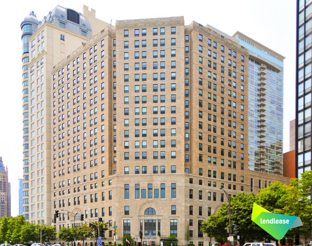 A large building with a green arrow pointing to it that says land lease