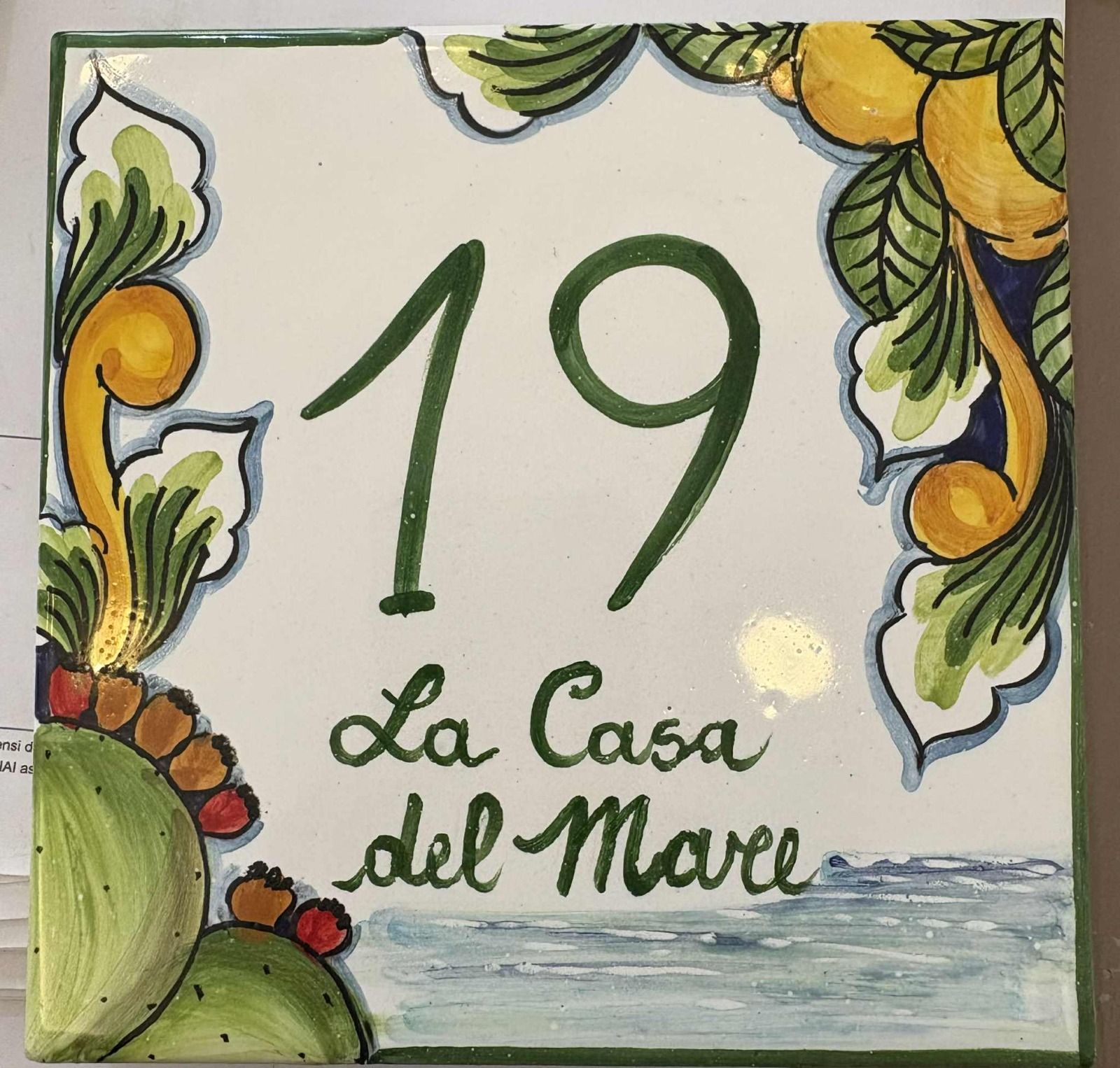 Targa con numero civico con