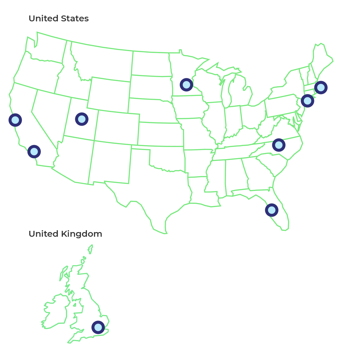 X-CGD Clinical Trial Clinic Site Map