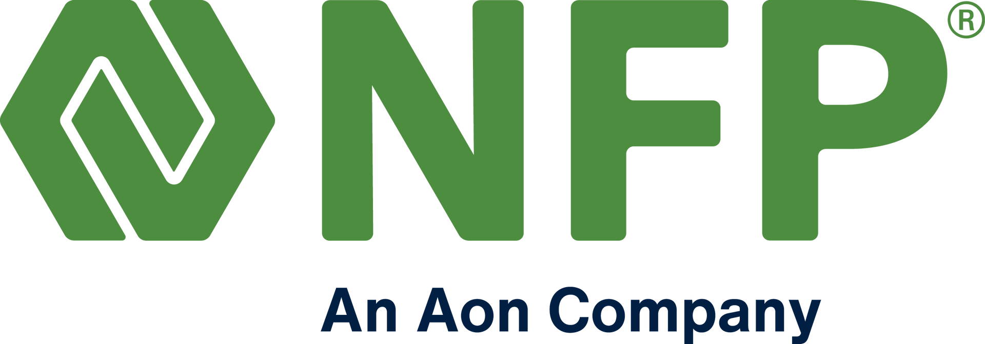 Green NFP logo with text "An Aon Company".