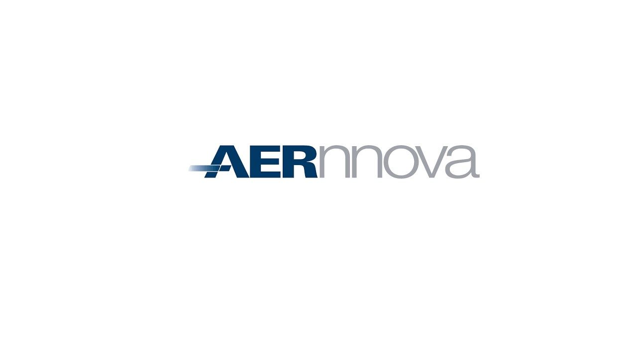 O logotipo da aernova está em um fundo branco.