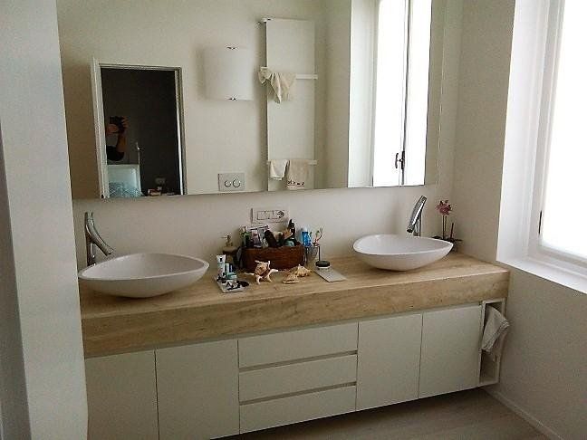 ripiano bagno in legno