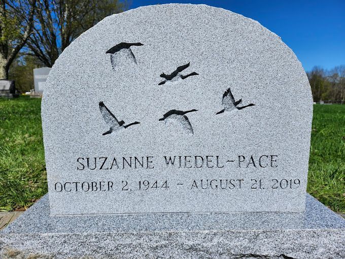 A single white rose is sitting on top of a memorial