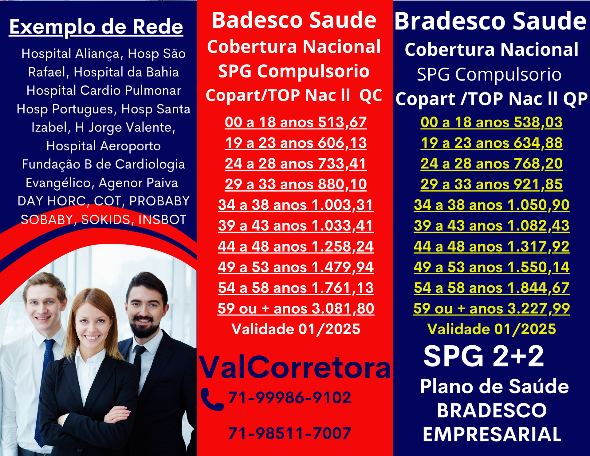 tabelas bradesco saude empresarial