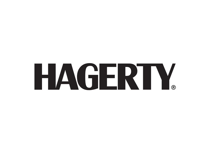 Black Hagerty wordmark logo on a white background