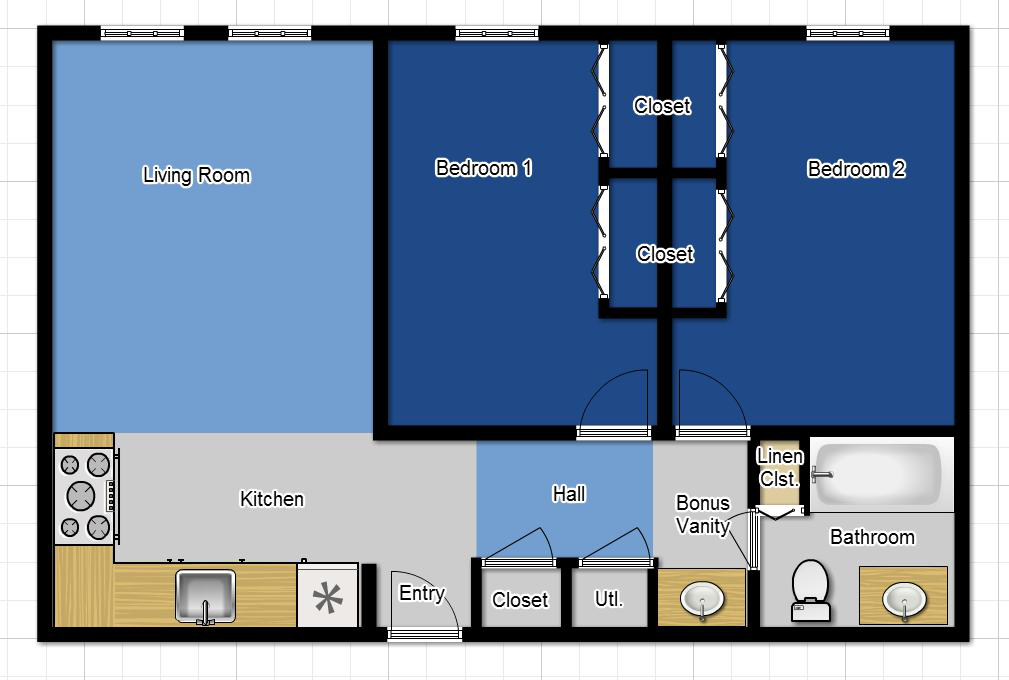 Floor Plan: 2 Bed